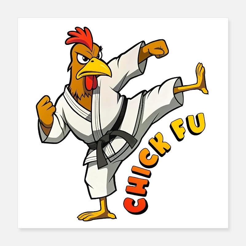 Chick Fu Poster 40x40 cm