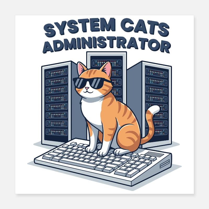 System Cats Administrator Poster 40x40 cm