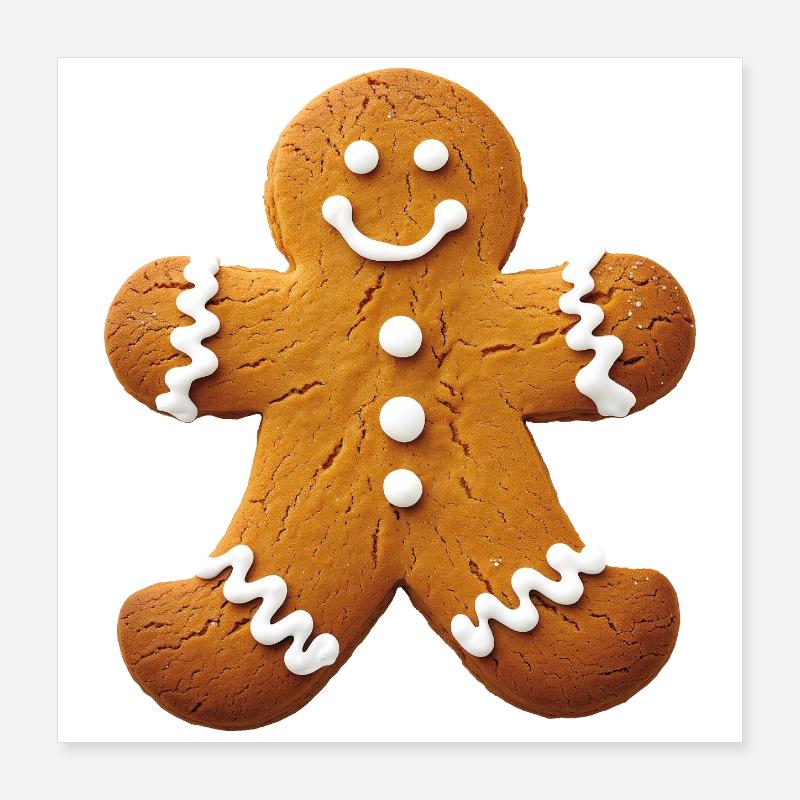 Lebkuchenmann Pfefferkuchenmann Lebkuchen Poster 40x40 cm