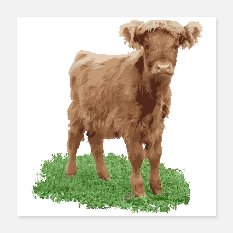 Praline la génisse Poster 40 x 40 cm