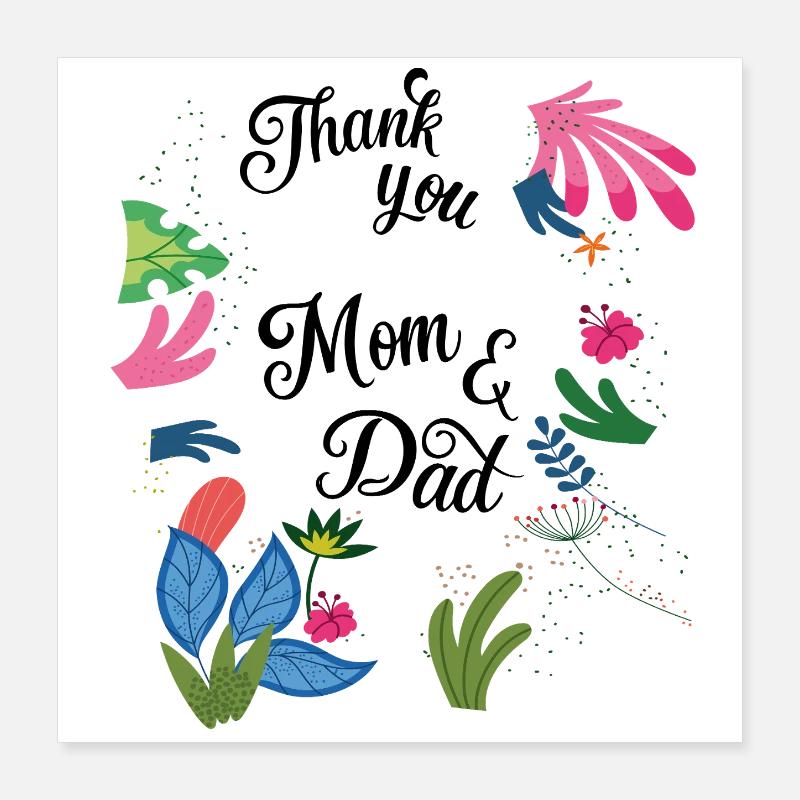 Merci Poster 40 x 40 cm