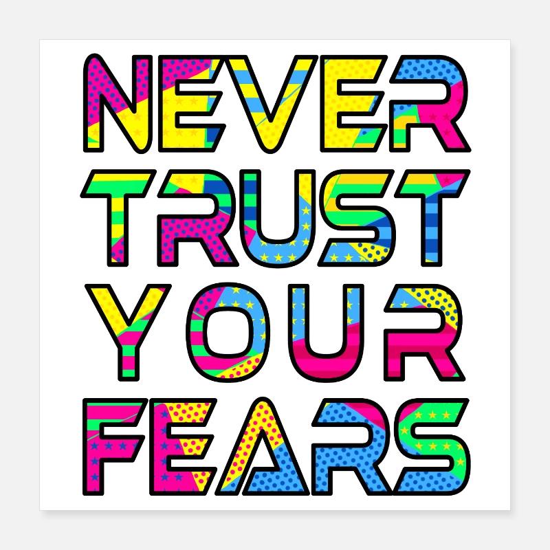 Niemals Angst vor B Poster 40x40 cm