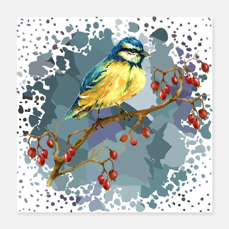 Oiseau de sikorka Poster 40 x 40 cm