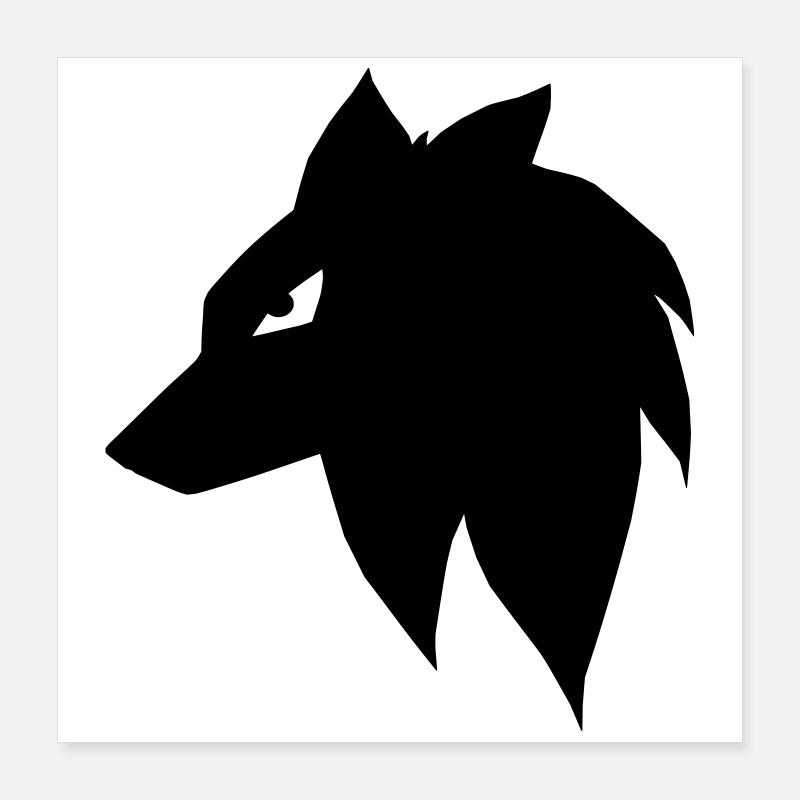 Manga Wolf Poster 16" x 16" (40x40 cm)
