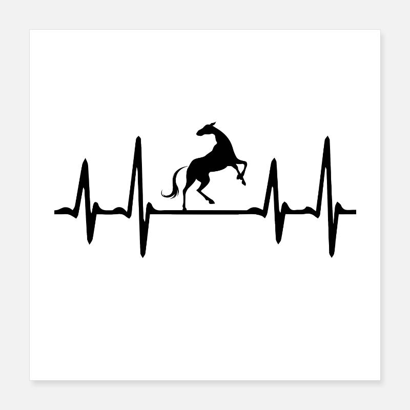 Stroke Cheval Poster 40 x 40 cm