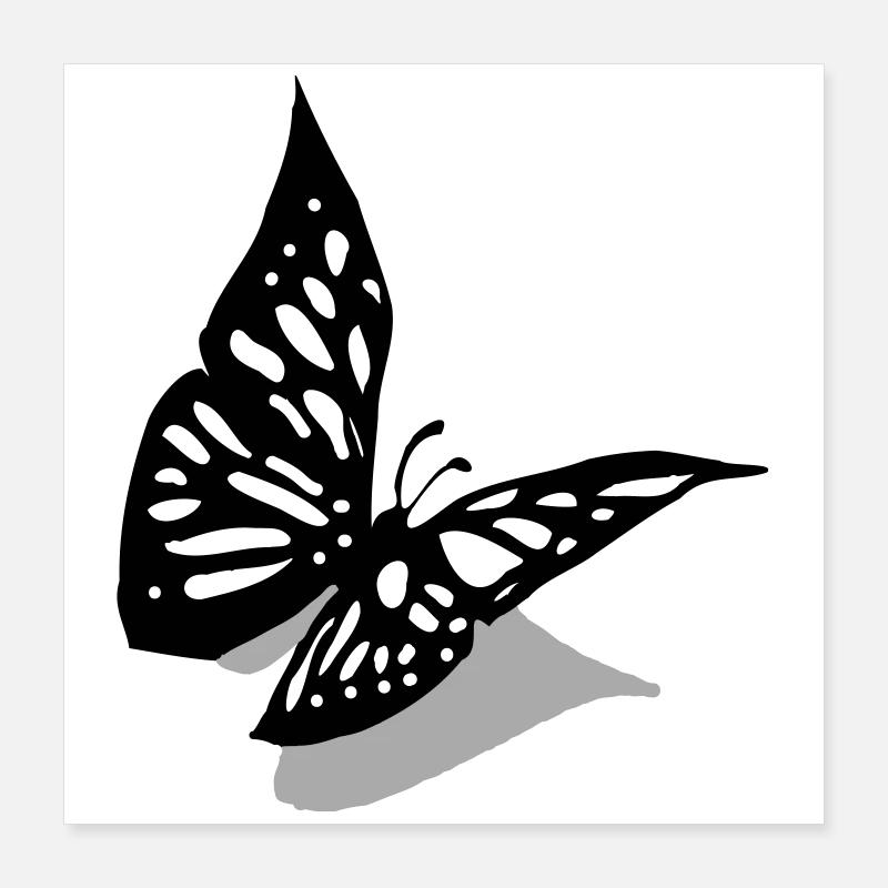 Schmetterling 3D Poster 40x40 cm