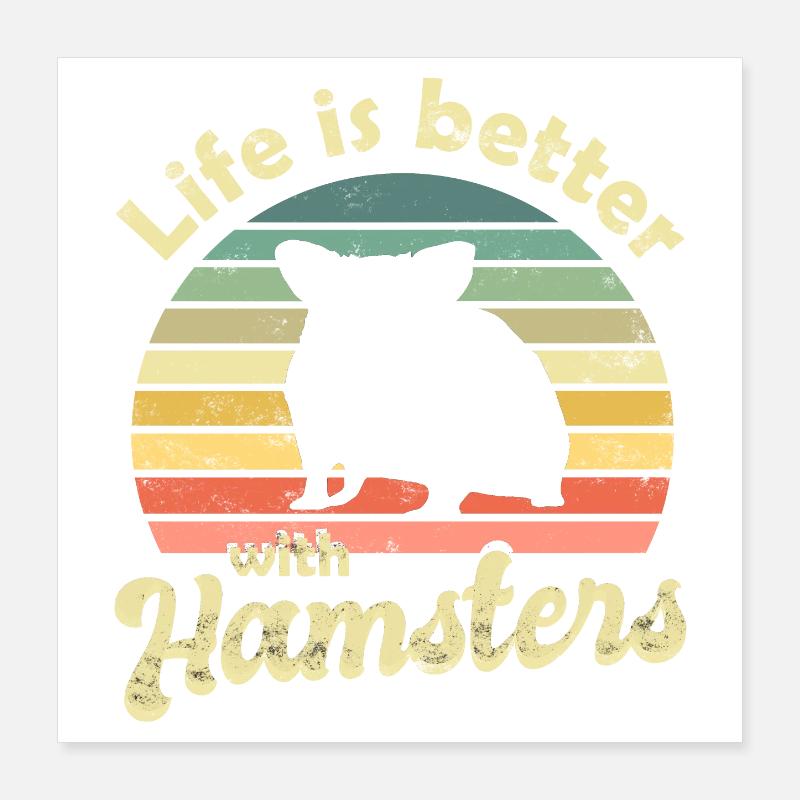 Hamster Poster 16" x 16" (40x40 cm)