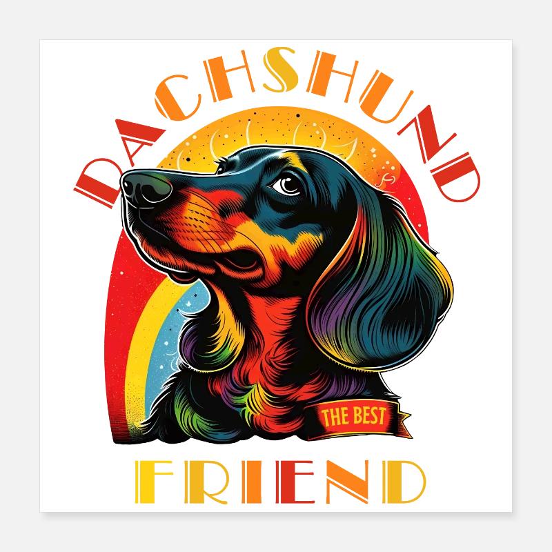 Dackel Der beste Freund Poster 40x40 cm