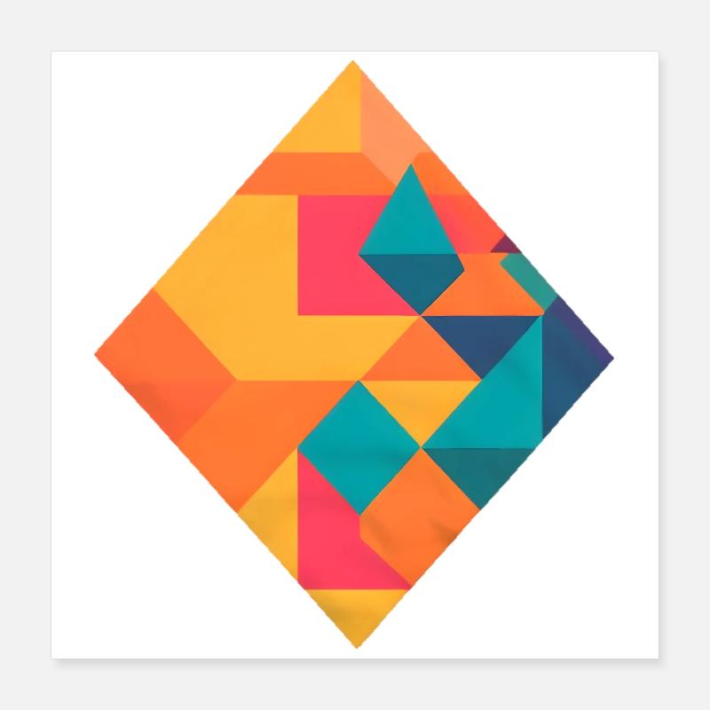 Colorful geometry Poster 16" x 16" (40x40 cm)