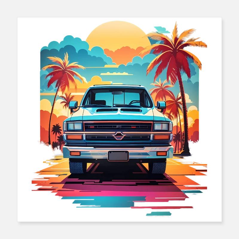 Camionnette Poster 40 x 40 cm