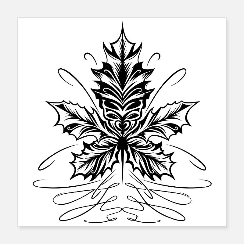 Feuille D’érable, Feuille, Feuillage, Automne Poster 40 x 40 cm