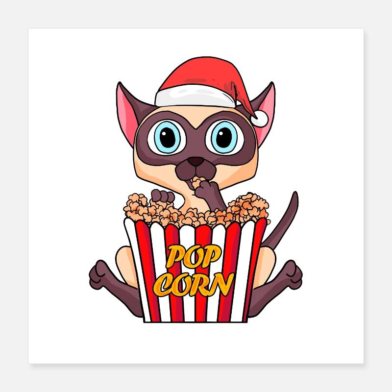 Siamese Cat Cat Animal Christmas Poster 16" x 16" (40x40 cm)