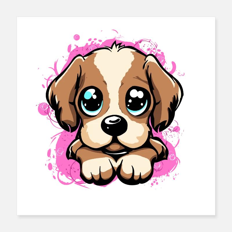 Cute Dog Poster 40x40 cm