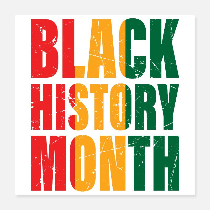 Sort historie måned Poster 40x40 cm