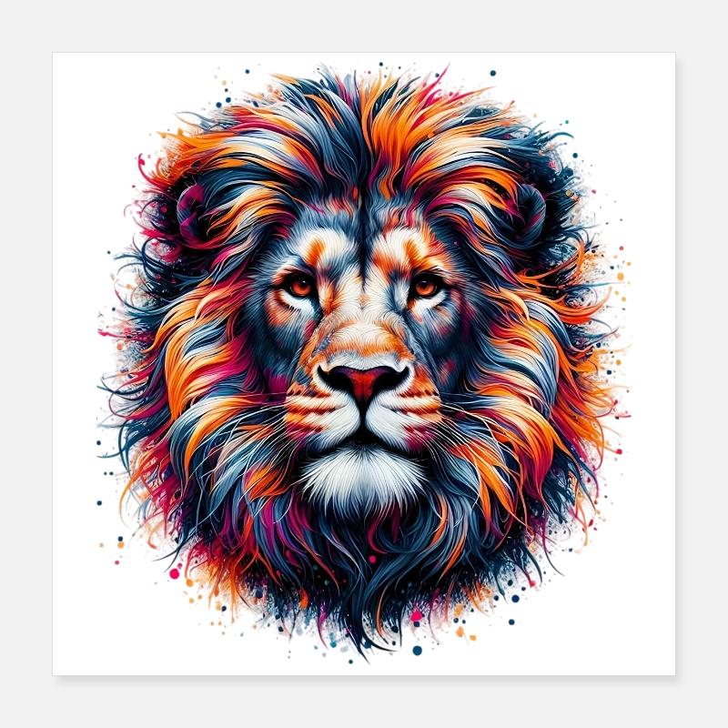 Löwe Poster 40x40 cm