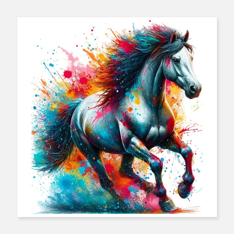 Cheval Poster 40 x 40 cm