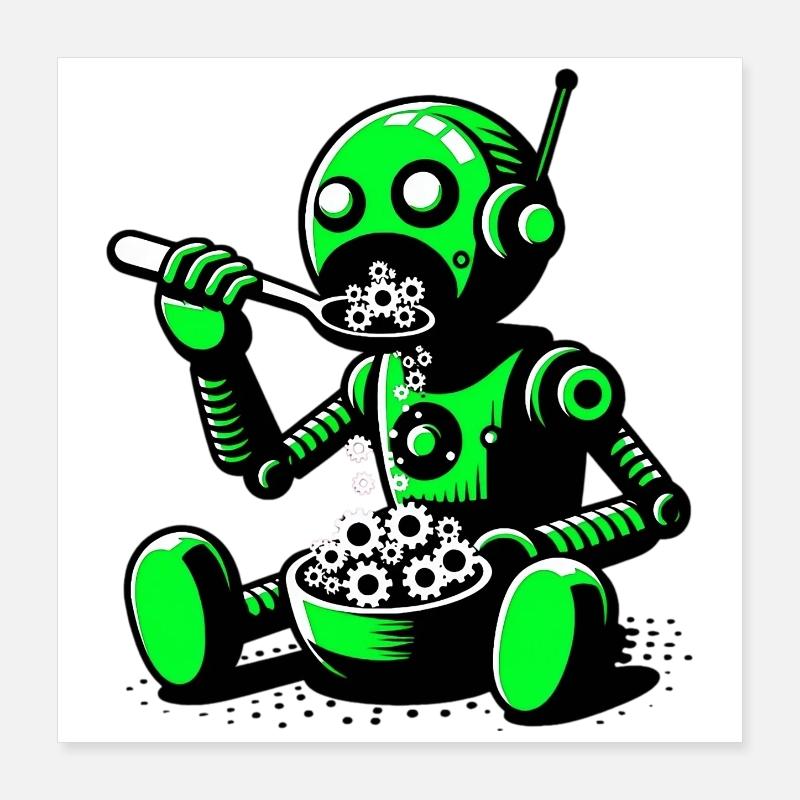Robot extraterrestre extraterrestre Poster 40 x 40 cm