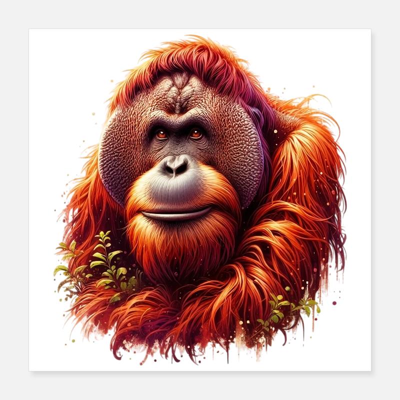 Orangutan Orangutan Poster 16" x 16" (40x40 cm)