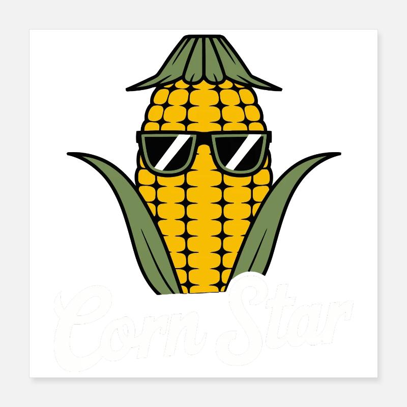 Corn Star Graphic Poster 16" x 16" (40x40 cm)