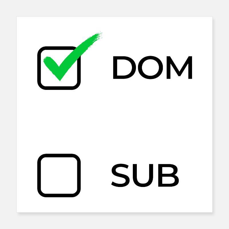 Dom Choice Poster 16" x 16" (40x40 cm)