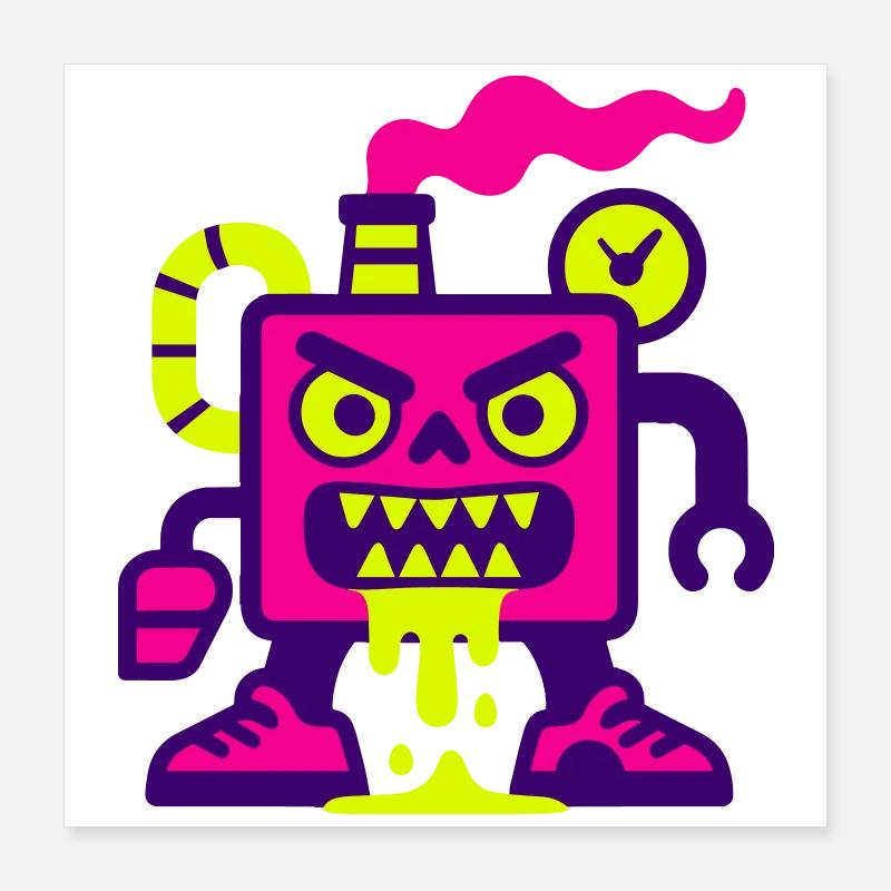 Pop Art Monster Machine Poster 40 x 40 cm