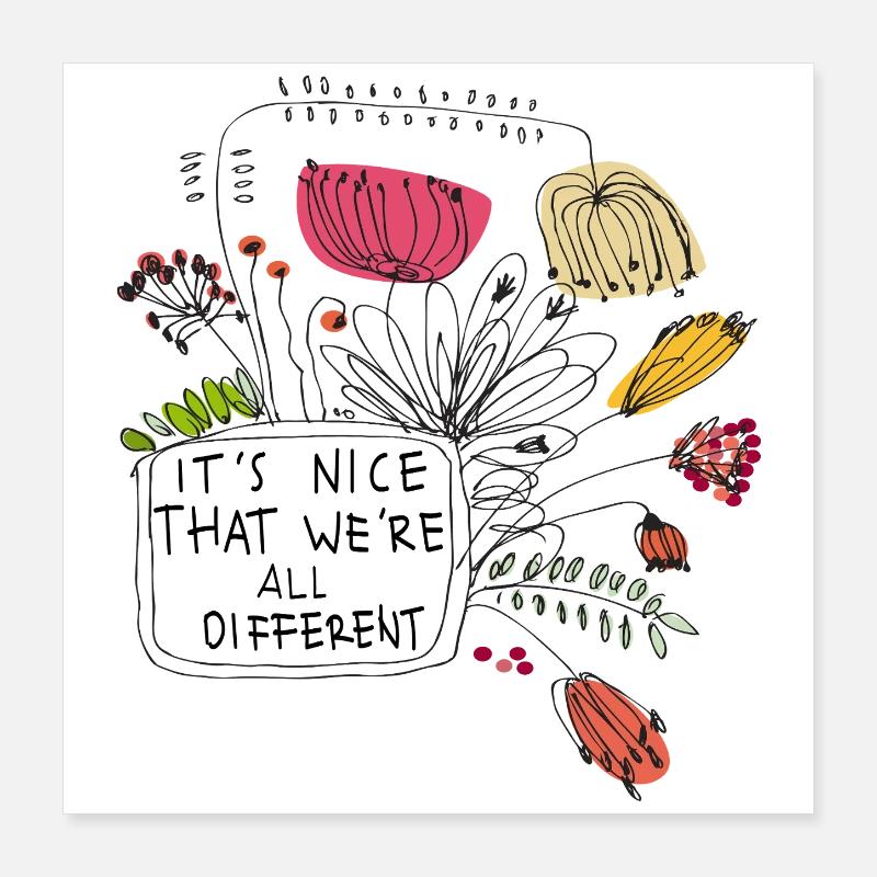 Blossoms Flowers Poster 16" x 16" (40x40 cm)