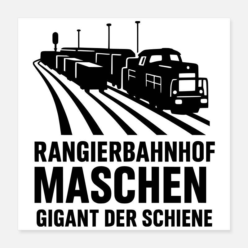 Rangierbahnhof Maschen Güterzug Gleise  Poster 40x40 cm
