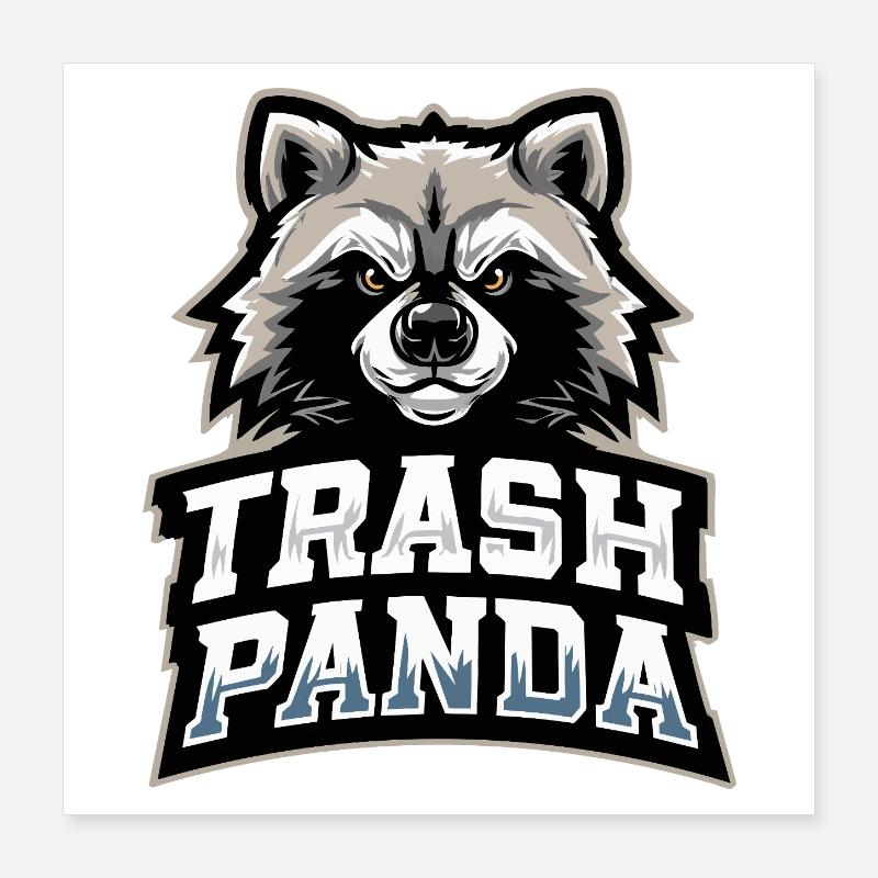 Emblème du Panda Trash Panda Poster 40 x 40 cm
