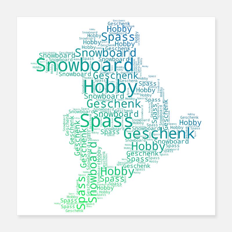 Statement für alle Snowboard Poster 40x40 cm