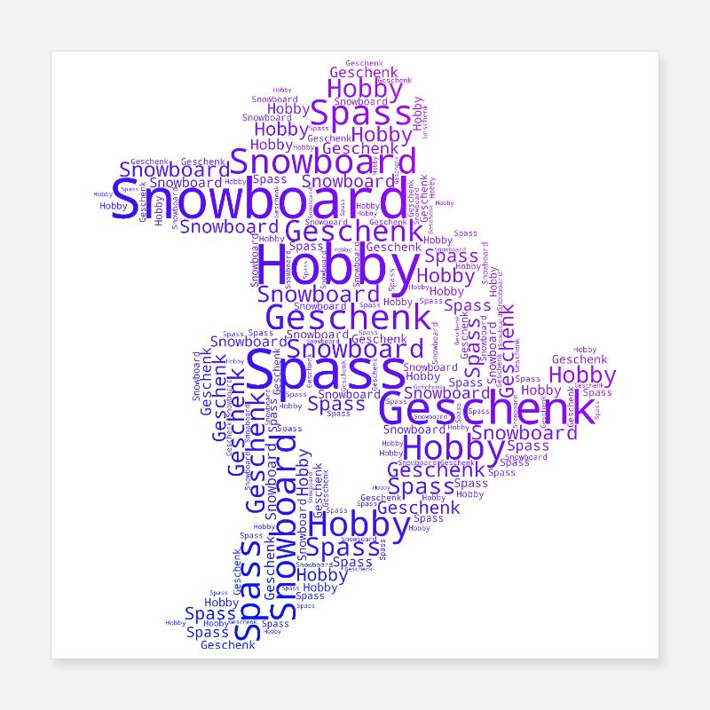 Cool snowboard inspiration Poster 16" x 16" (40x40 cm)