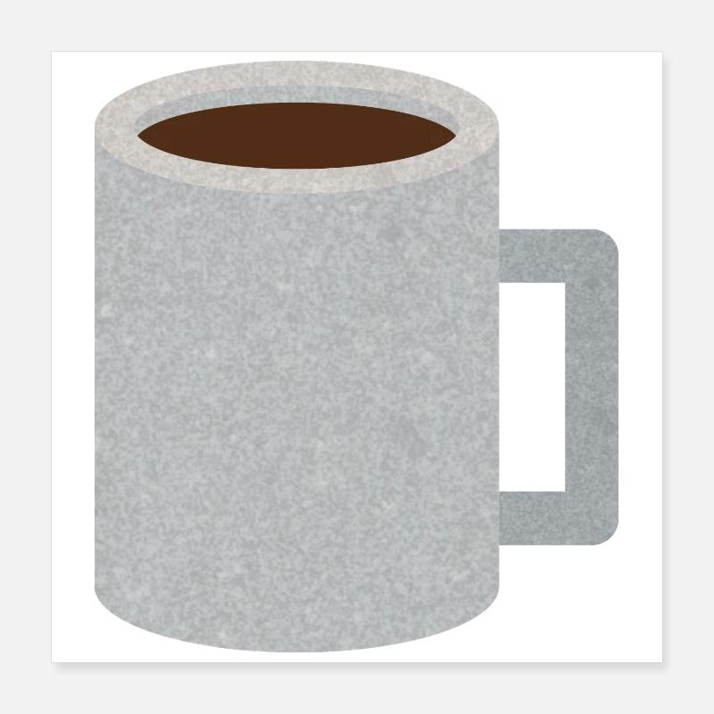 Stein-Speckle-Kaffeetasse Poster 40x40 cm