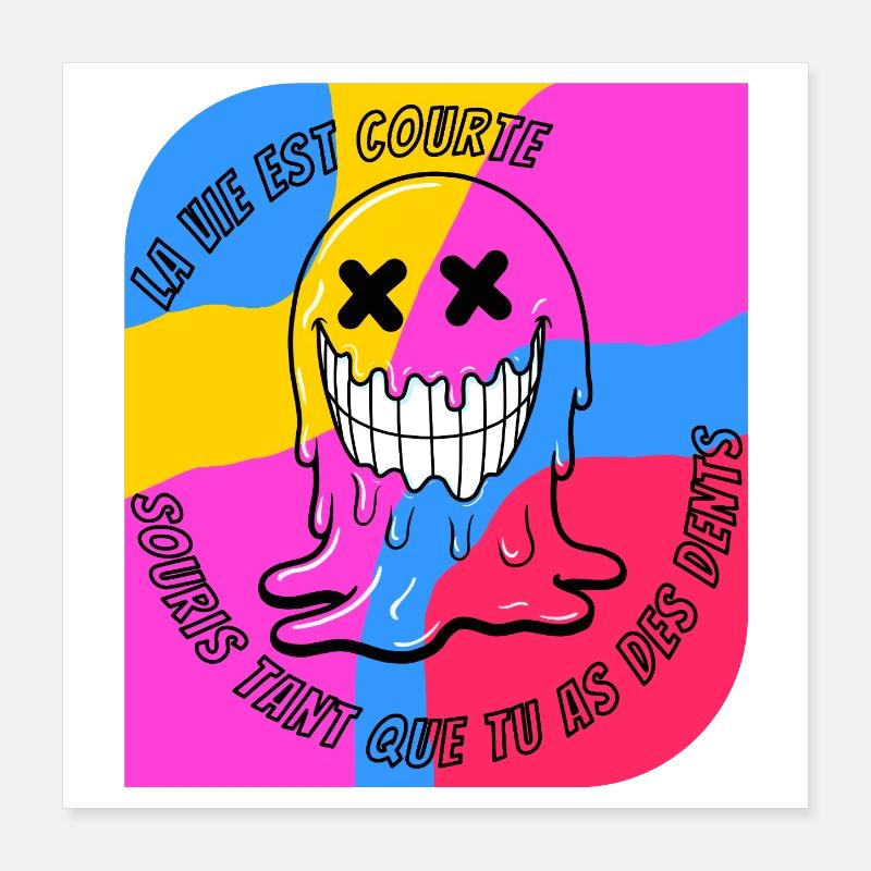 Das Leben ist kurz. POP Poster 40x40 cm