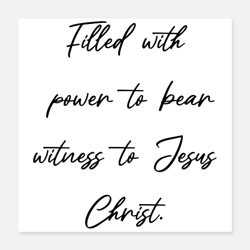 Erfüllt mit der Kraft Gottes - Dynamis Christ Poster 40x40 cm