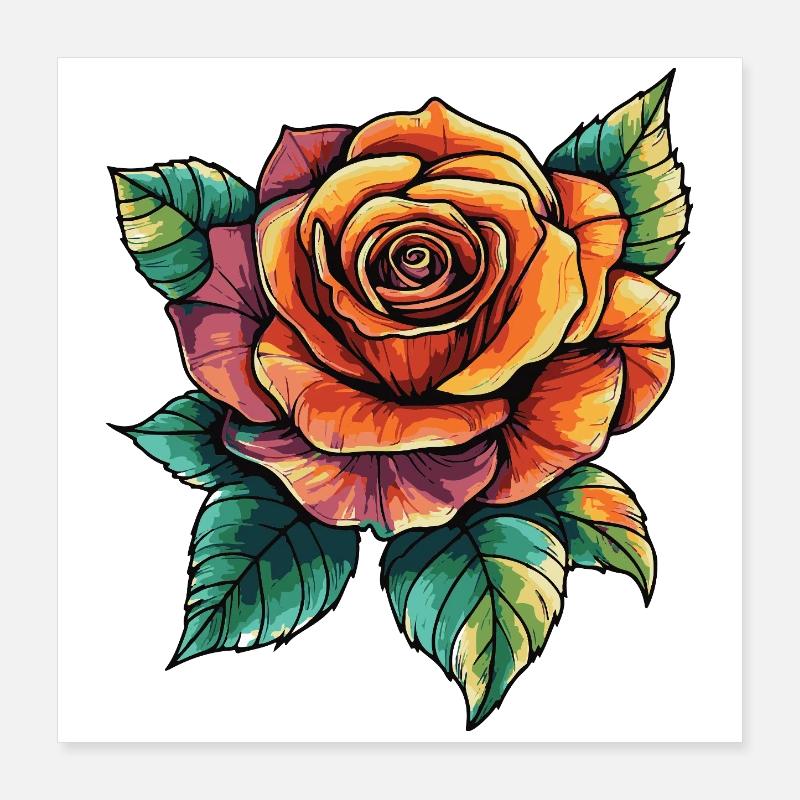 Rose Blossom Poster 16" x 16" (40x40 cm)
