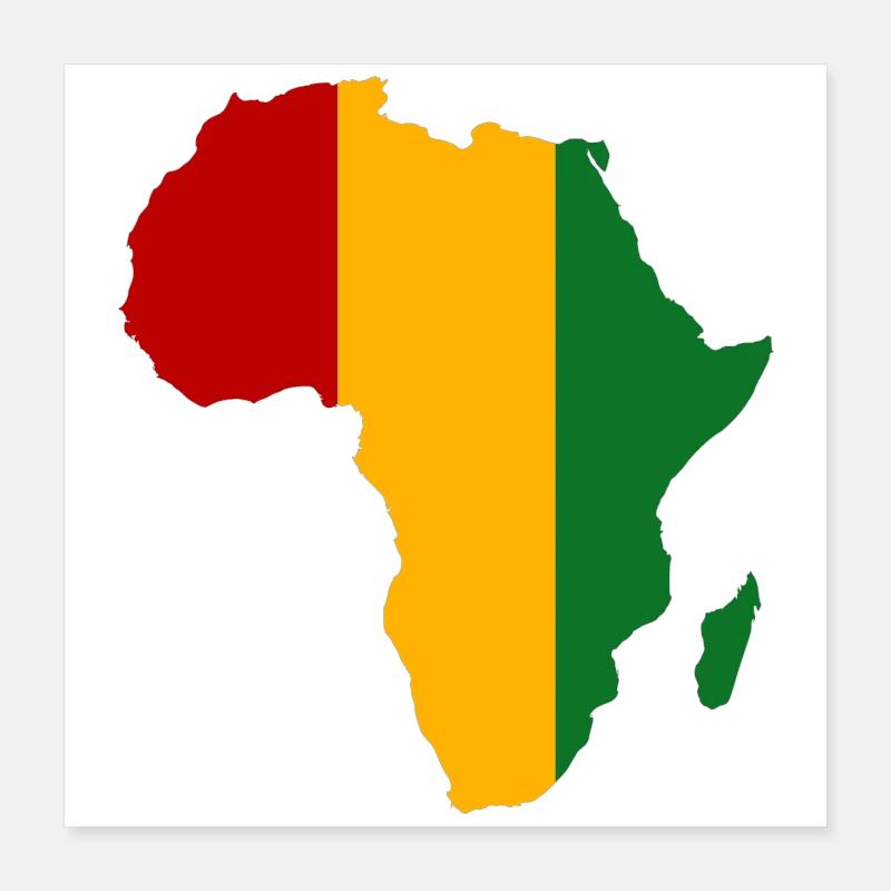 Guiena_Flagge_Afrika Poster 40 x 40 cm