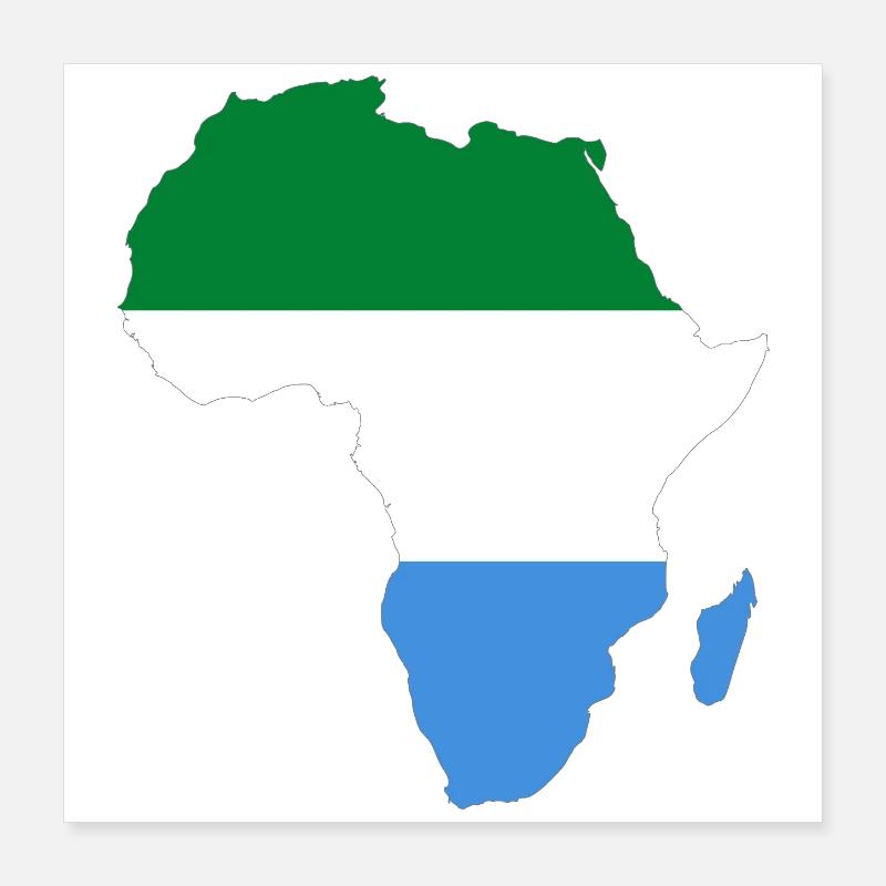 Sierra_Leone_Flagge_Afrika Poster 40 x 40 cm