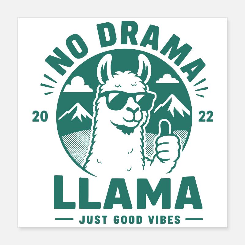 Pas de drame lama Poster 40 x 40 cm