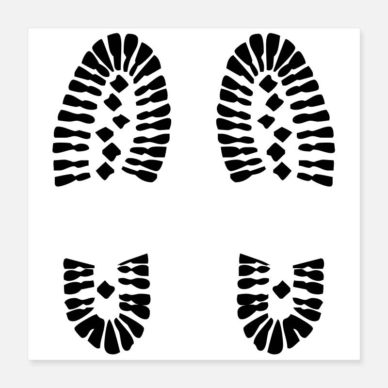 Footprints (V) Poster 40x40 cm