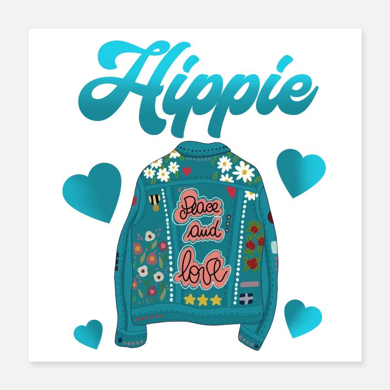Hippy Poster 16" x 16" (40x40 cm)