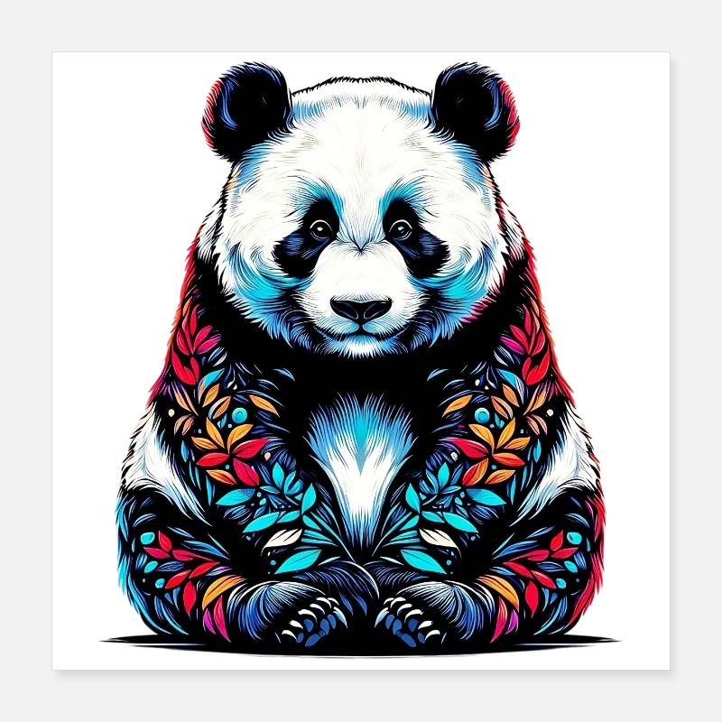 Panda Poster 16" x 16" (40x40 cm)