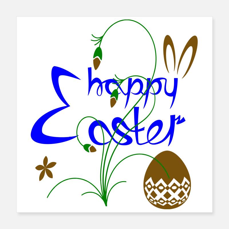 happy Easter Osterfest Poster 40x40 cm