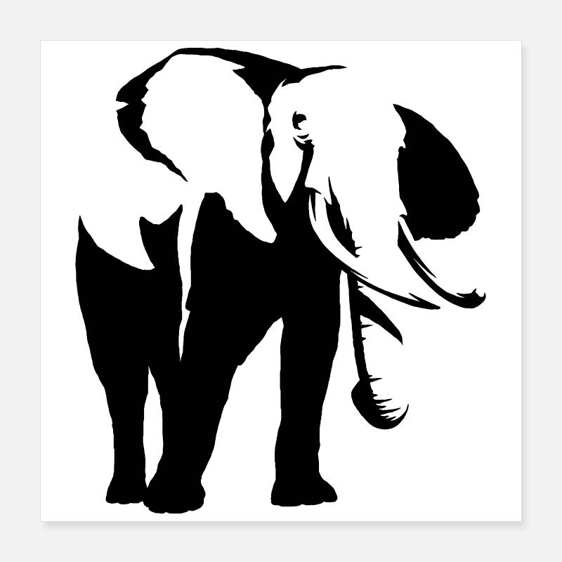 Elephant Africa Poster 16" x 16" (40x40 cm)