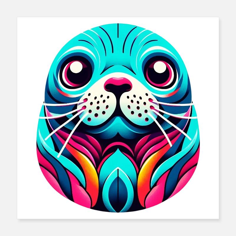 Phoque Poster 40 x 40 cm