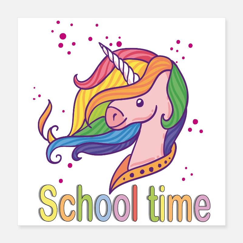 School Time, Einschulung Poster 40x40 cm