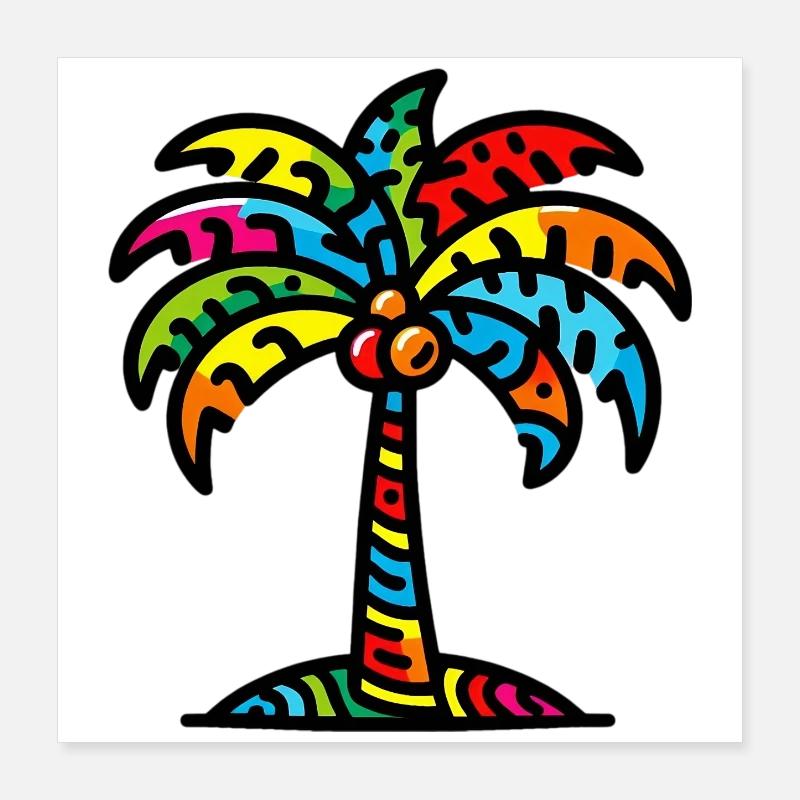 Palm tree Poster 16" x 16" (40x40 cm)