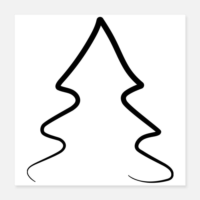 Sapin de Noël Poster 40 x 40 cm