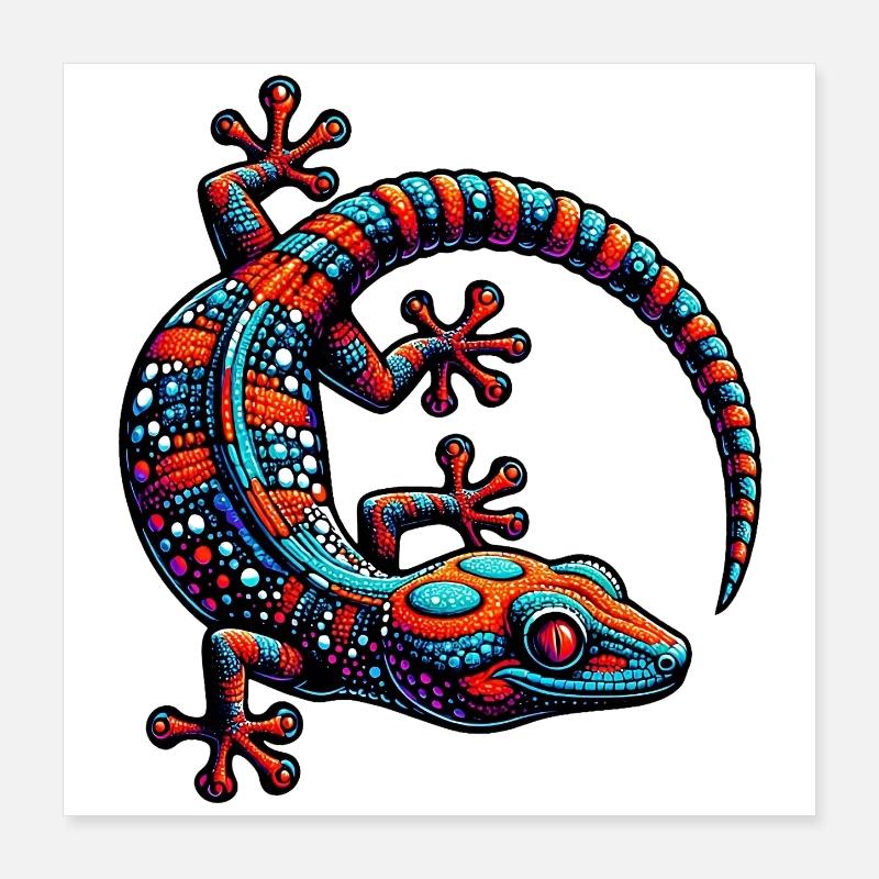 Gecko Poster 40x40 cm