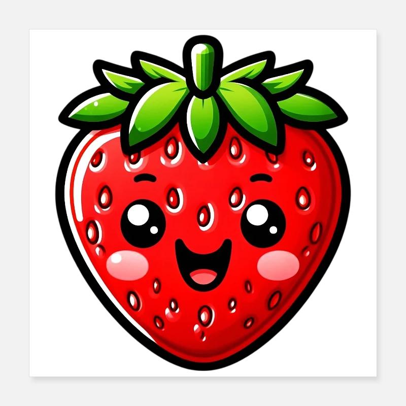 Erdbeeren Erdbeeren Poster 40x40 cm
