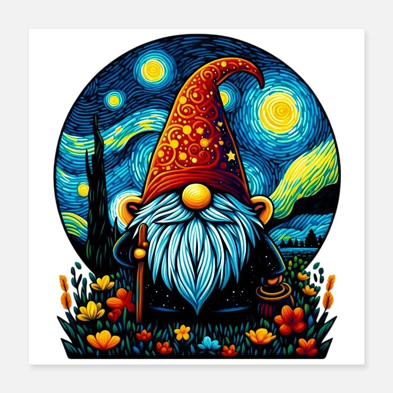 Gnome Poster 40 x 40 cm
