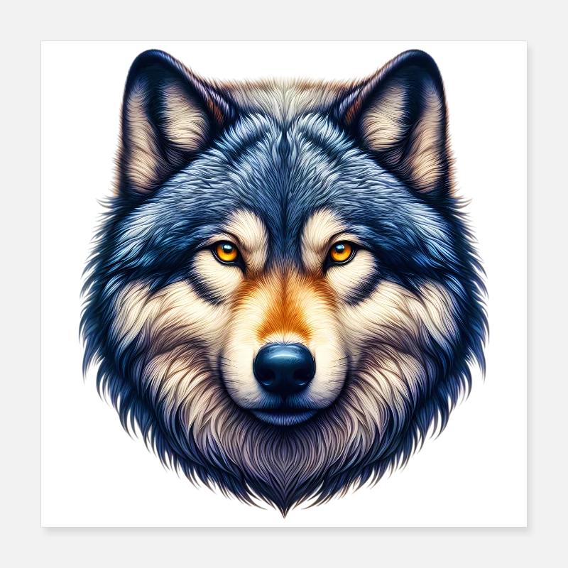 Wolf Poster 16" x 16" (40x40 cm)